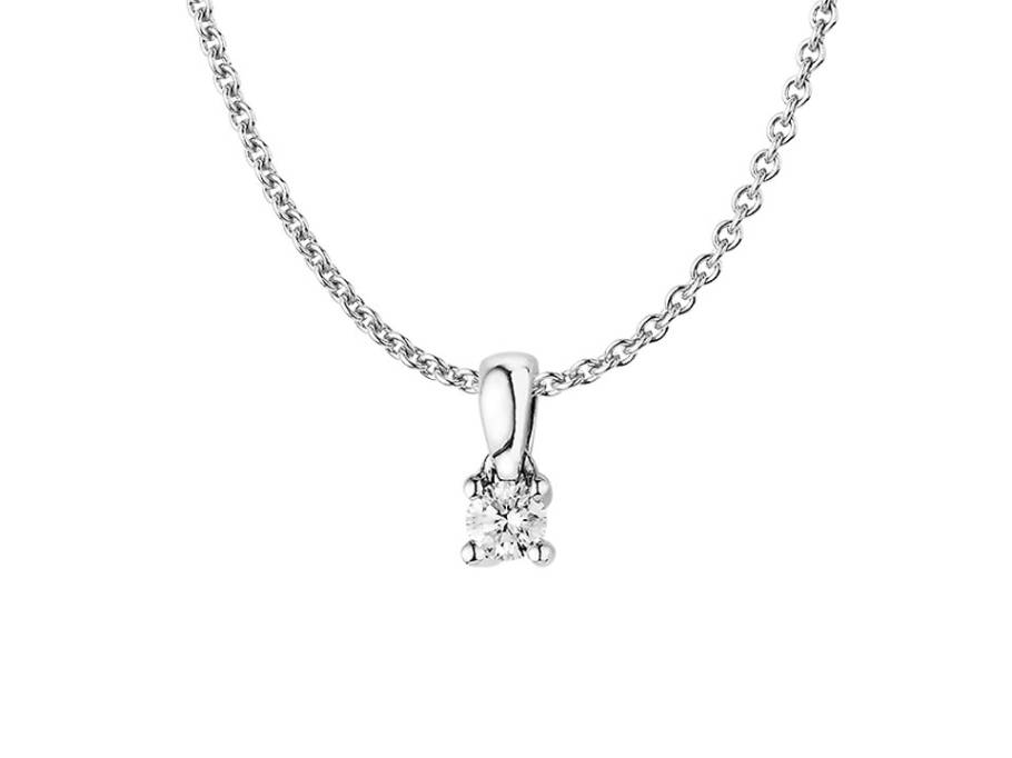 Collier 4er Krappe Platin 0,10ct 