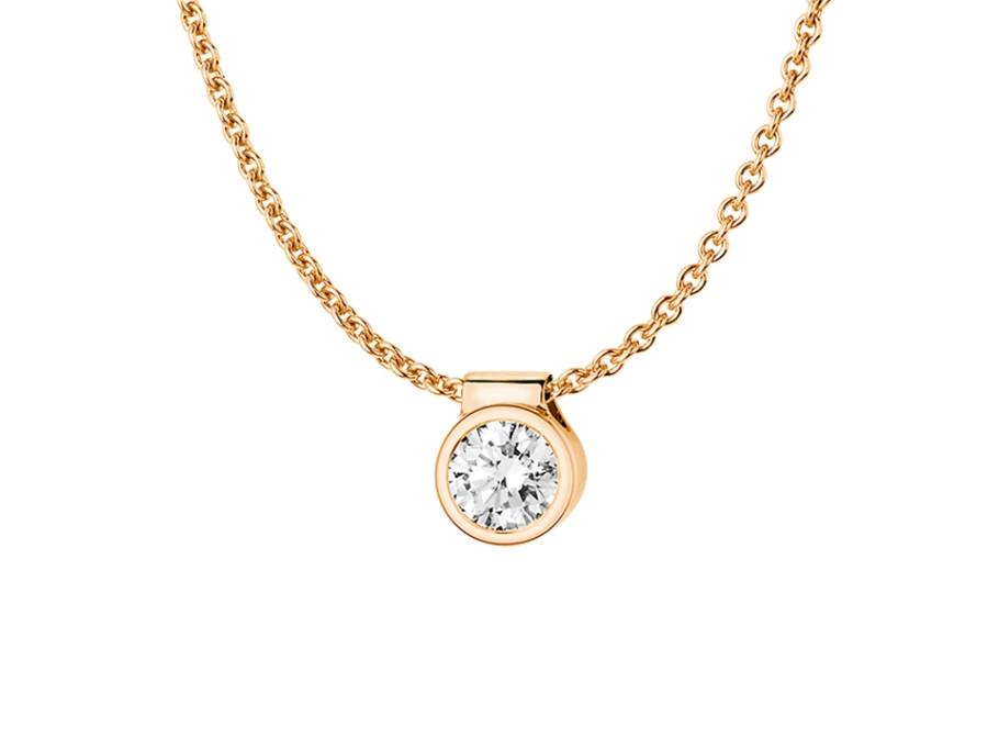 Collier Zarge  II Rosegold 0,30ct 750/- Gold