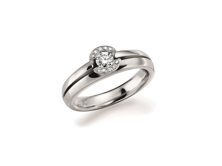 Verlobungsring Weißgold 0,29ct