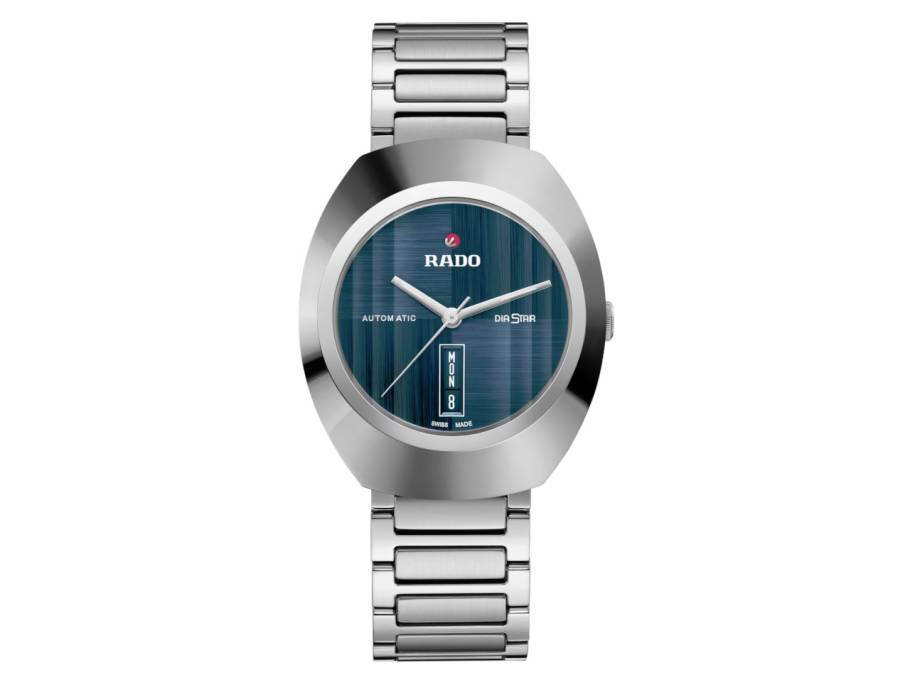 DiaStar Original Automatik Ceramos 38 mm blau Edelstahlband