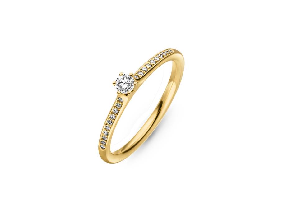 Diva Ring Gelbgold mit Brillanten 0,170ct