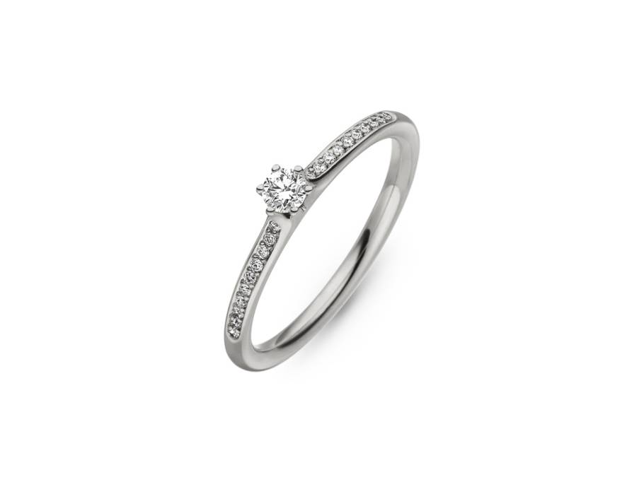 Diva Ring Platin mit Brillanten 0,170ct