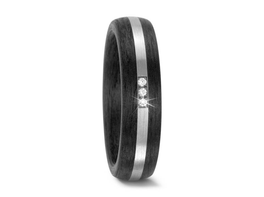 Carbon de Luxe Trauring Palladium 04 Damenring