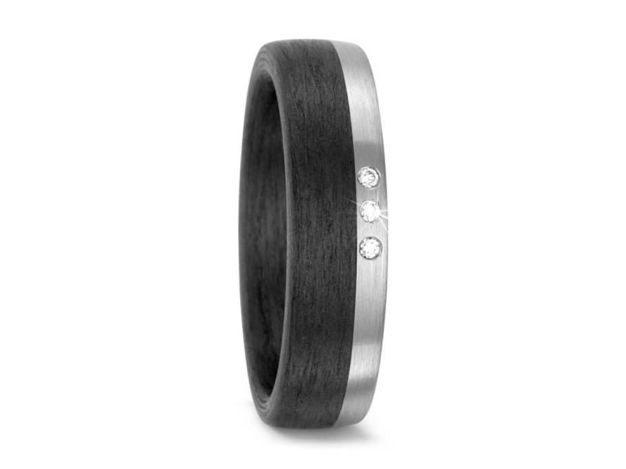 Carbon de Luxe Trauring Palladium 05 Damenring