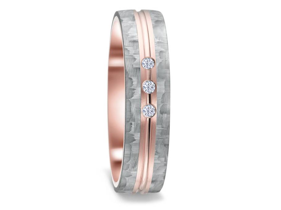 Titan und Carbon Trauring 07 Damenring