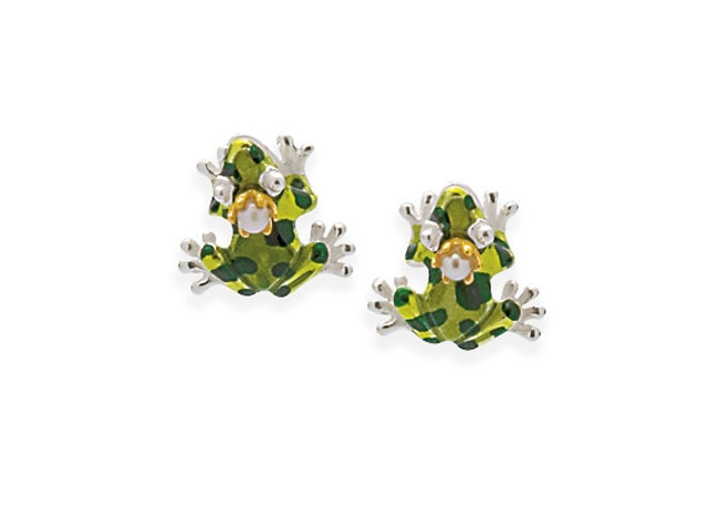 Giftpfeilfrosch Ohrstecker grün