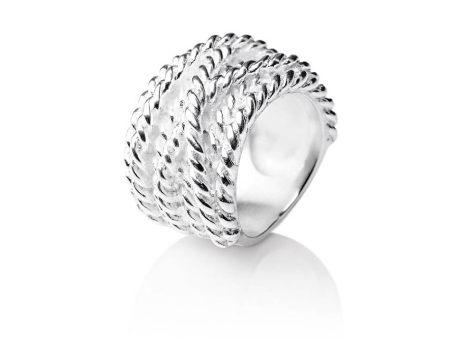 Heimathafen Ring Bandring Groß Silber