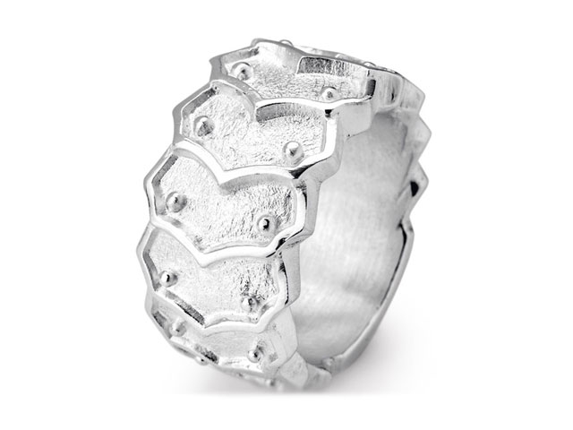 Sternenglanz und Schattentanz Ring Rüstung Bandring Silber