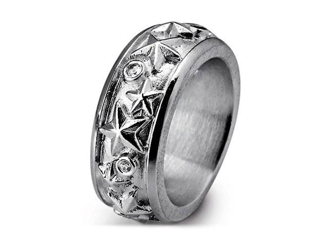 Sternenglanz und Schattentanz Ring Sternenring  klein Bergkristall Silber Vintage