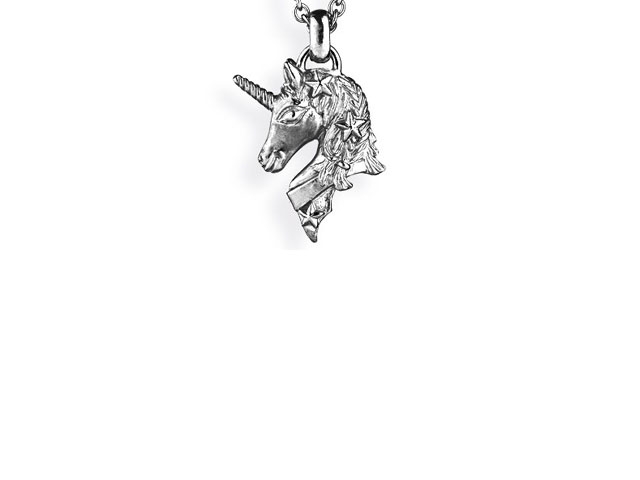 Sternenglanz und Schattentanz Anhänger Einhorn Bright  klein  Silber Vintage