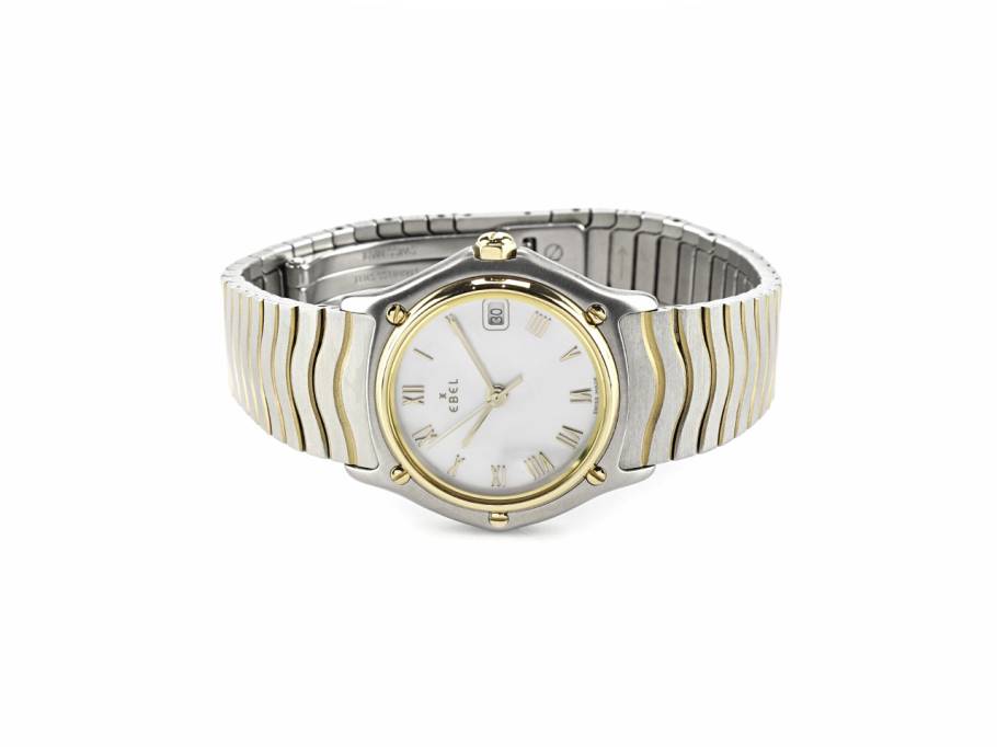 Ebel Sport Classic Quarz Edelstahl vergoldet Perlmutt-Zifferblatt Metallband 1087121 neuwertig Occasion Refurbished