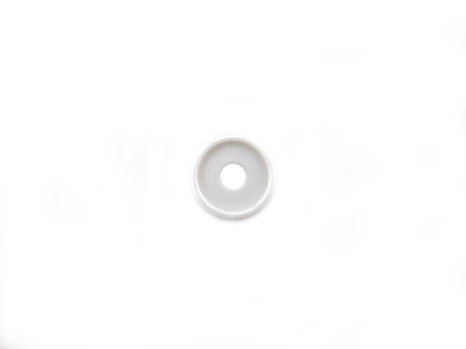 Charlotte Scheibe Keramik weiß 24mm flach