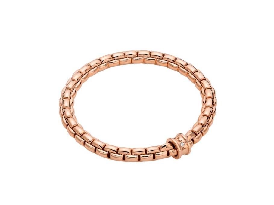  Eka Flex'It  Armband  mittel Roségold 1 Ronde mit Brillant 0,02ct M flexibel