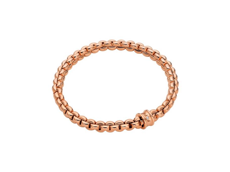  Eka Flex'It  Armband   schmal Roségold 1 Ronde mit Brillant 0,01ct M flexibel