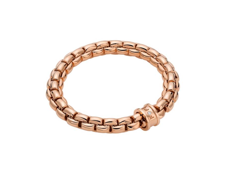  Eka Flex'It  Armband breit Roségold 1 Ronde mit Brillant 0,02ct M flexibel