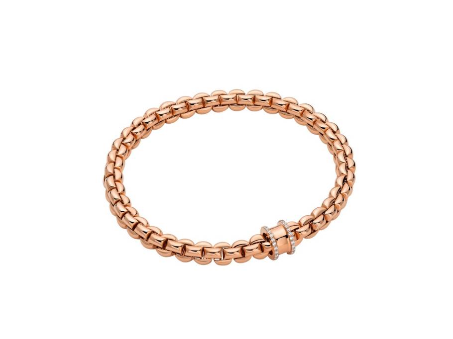  Eka Flex'It Armband   schmal Roségold 1 Ronde mit Brillanten 0,17ct M flexibel