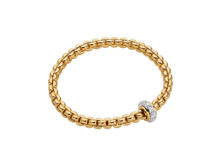  Eka Flex'It   Armband   schmal Gelbgold 1 Ronde mit Brillanten 0,89ct M flexibel