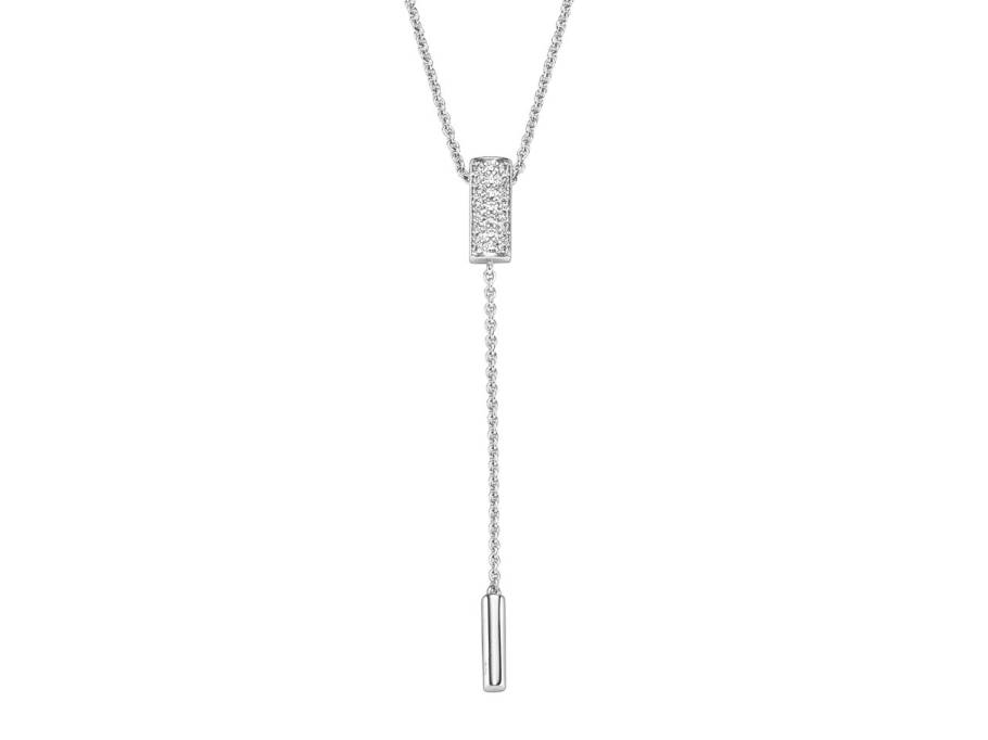 Collier Weißgold 45cm mit Brillanten 0,110ct