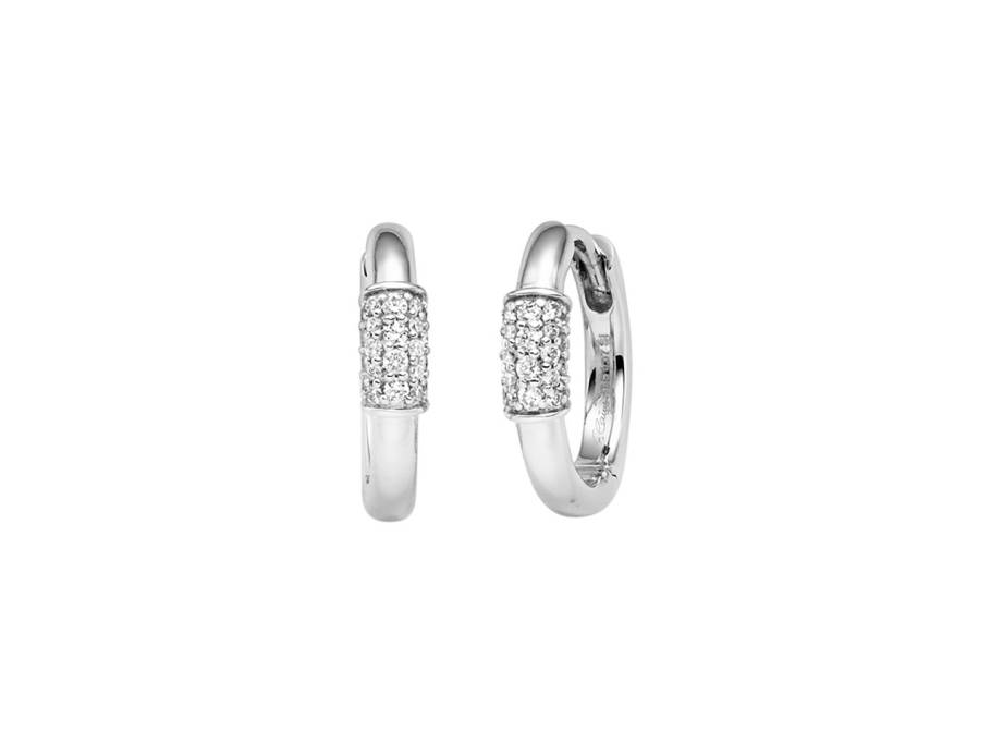 Creolen Weißgold mit Brillanten 0,140ct