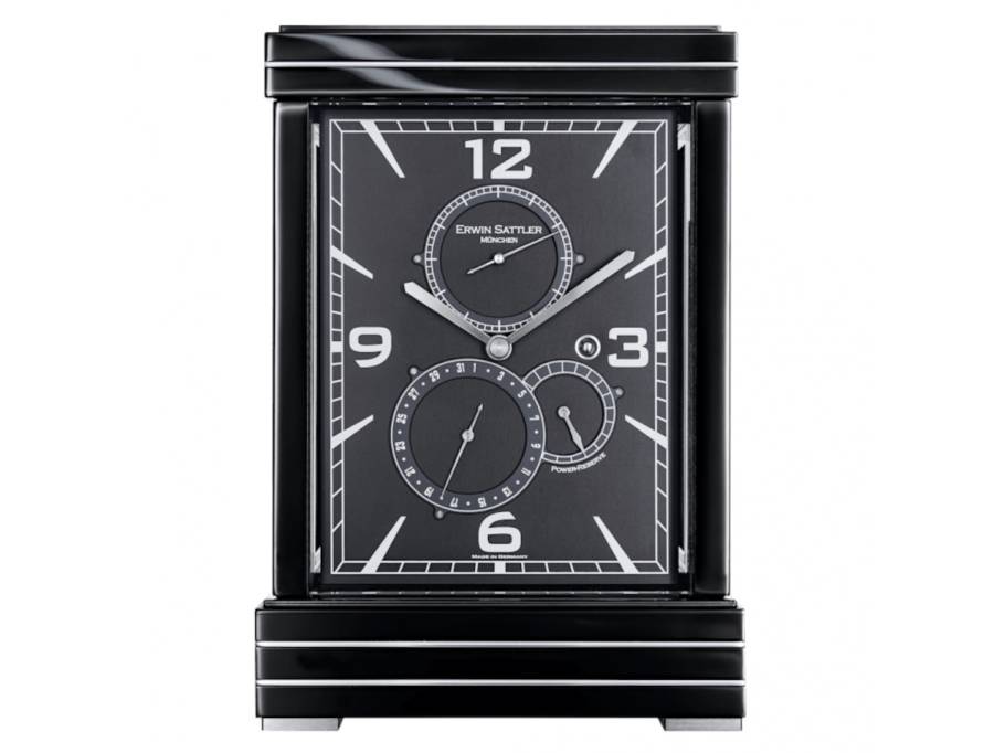 Tischuhr Metrica II silber schwarz