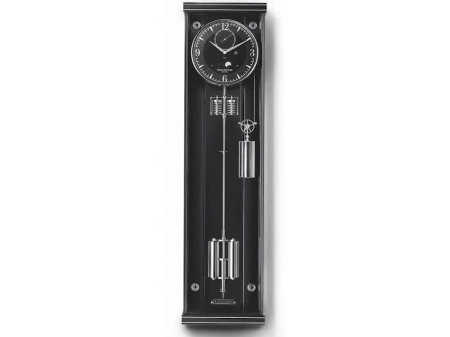 Präzisionspendeluhr Wanduhr Opus Metallica 100 schwarzes Zifferblatt