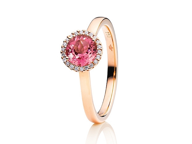 Espressivo Ring Roségold Turmalin klein