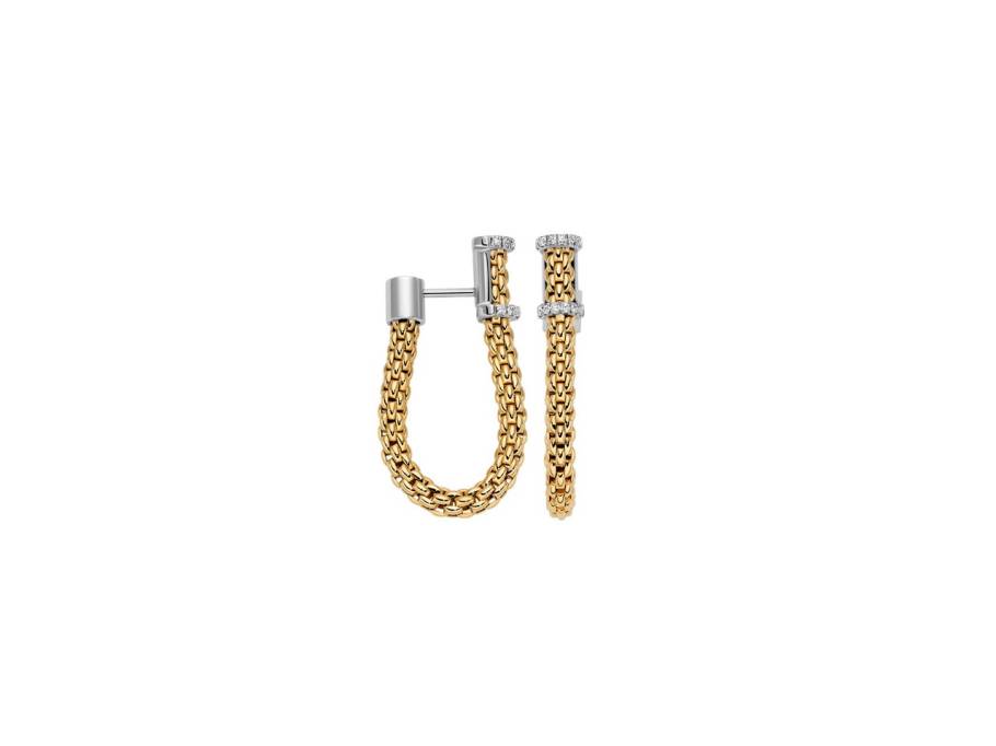  Essentials Steckcreolen  Gelbgold klein Brillanten 0,170ct