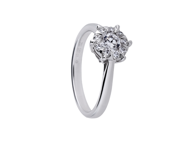 Évernel  Celine Damenring Solitaire Weißgold 1,0