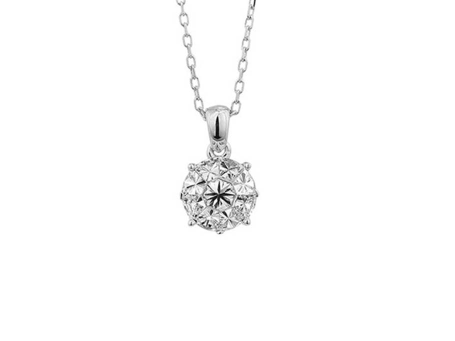 D.Light Collier Weißgold mit Diamanten - zusammengesetzt - Optik von je 1,00 ct