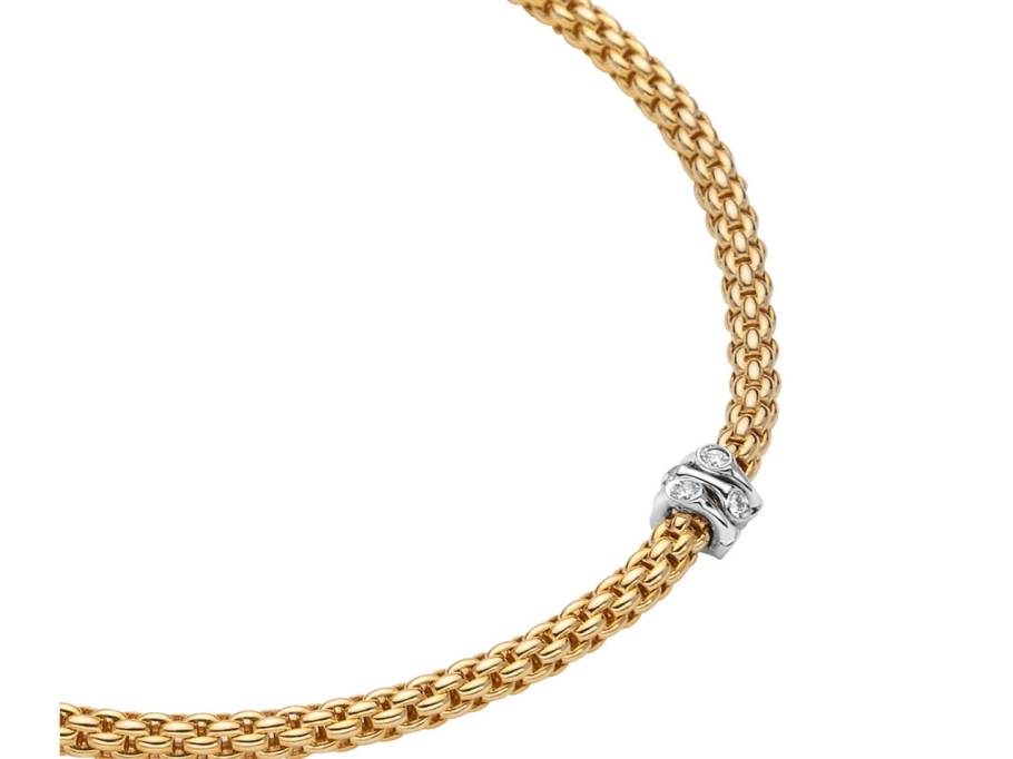 Prima Collier mit Brillanten  Gelbgold