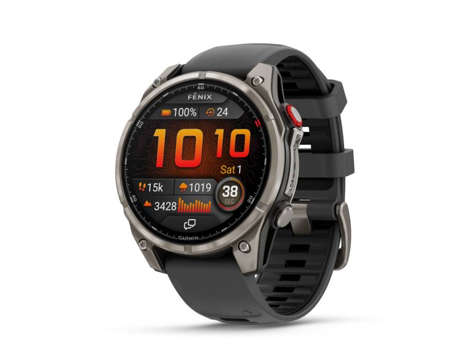   fenix 8 Pro AMOLED faserverstärktes Polymer und Titan 47mm digitales Zifferblatt graues Silikonband