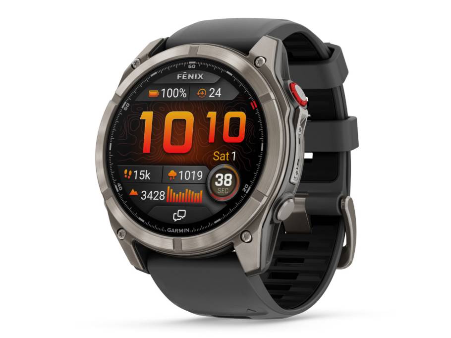   fenix 8 Pro AMOLED faserverstärktes Polymer und Titan 51mm digitales Zifferblatt graues Silikonband