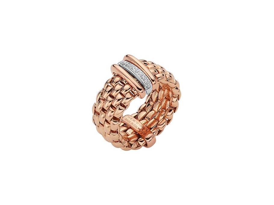 Panorama Ring Roségold mit Brillanten