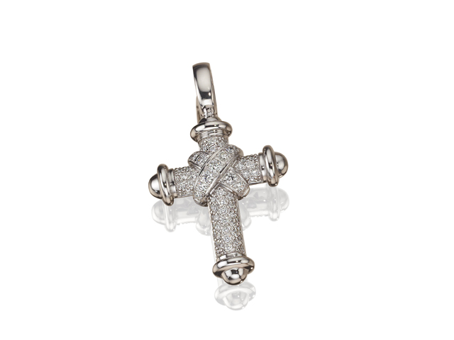 Crosses Anhänger  mittel Weißgold Brillanten