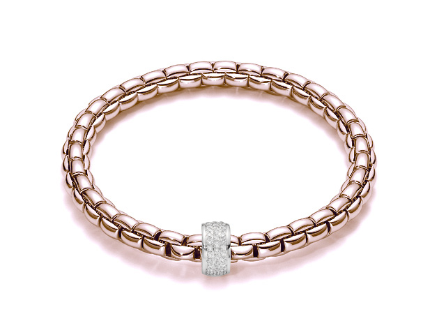 FlexIt Armband schmal Pave Roségold