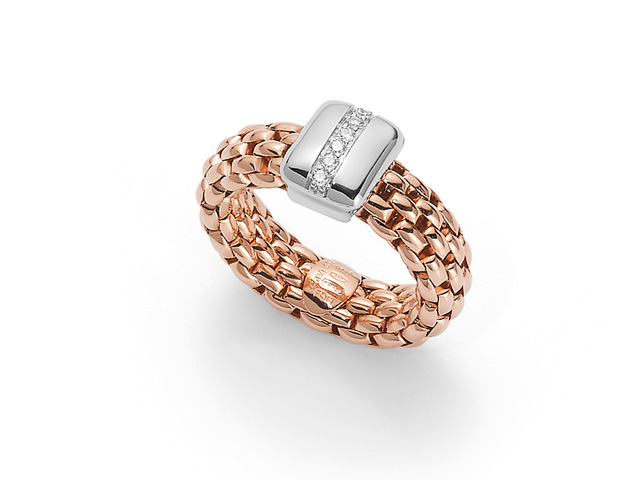 FlexIt Vendôme Ring Roségold Weite M Brillanten 0,080ct flexibel