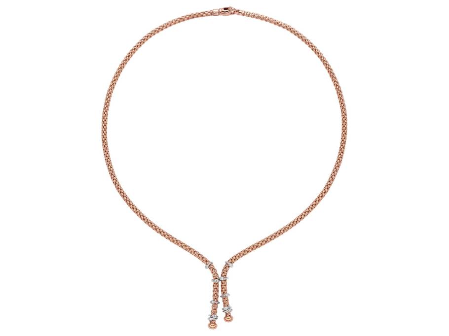 Prima Y-Collier  Roségold mit Brillanten
