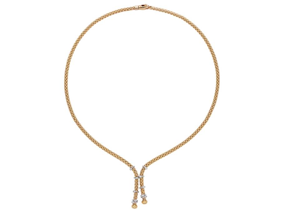 Prima Y-Collier  Gelbgold mit Brillanten