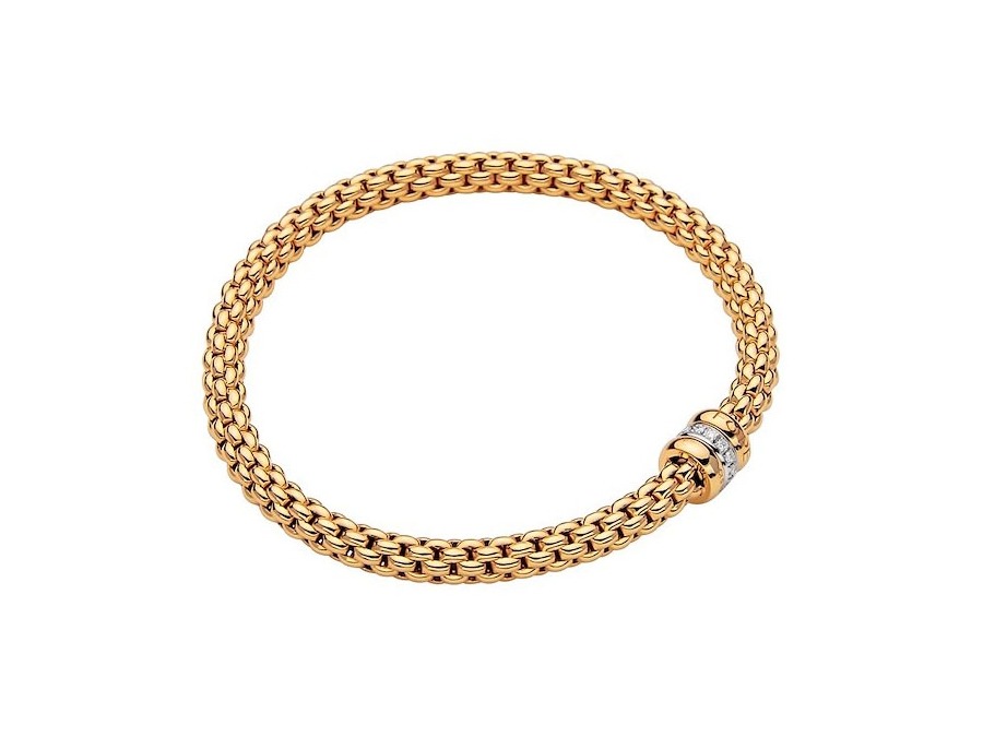 Solo Flex'It  Armband Gelbgold Gr. M mit Brillanten 0,010ct flexibel