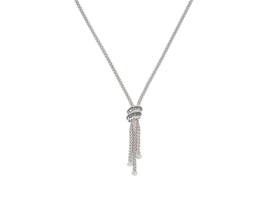 FlexIt Solo Collier   Weißgold mit Brillanten Pave
