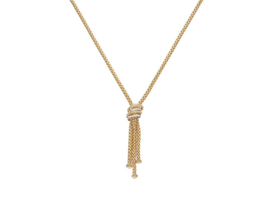 FlexIt Solo Collier   Gelbgold mit Brillanten Pave