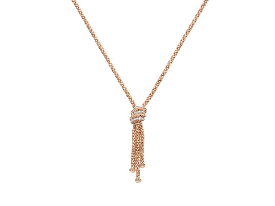 FlexIt Solo Collier   Roségold mit Brillanten Pave