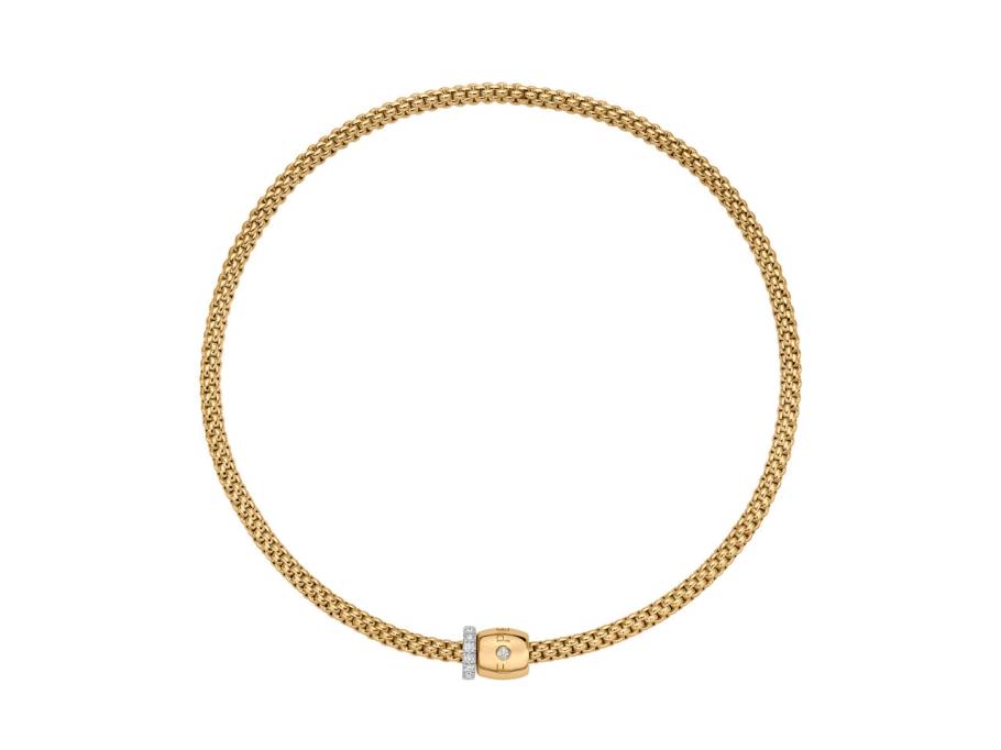 Solo Flex'it Collier Gelbgold 37cm mit Brillanten 0,470ct flexibel