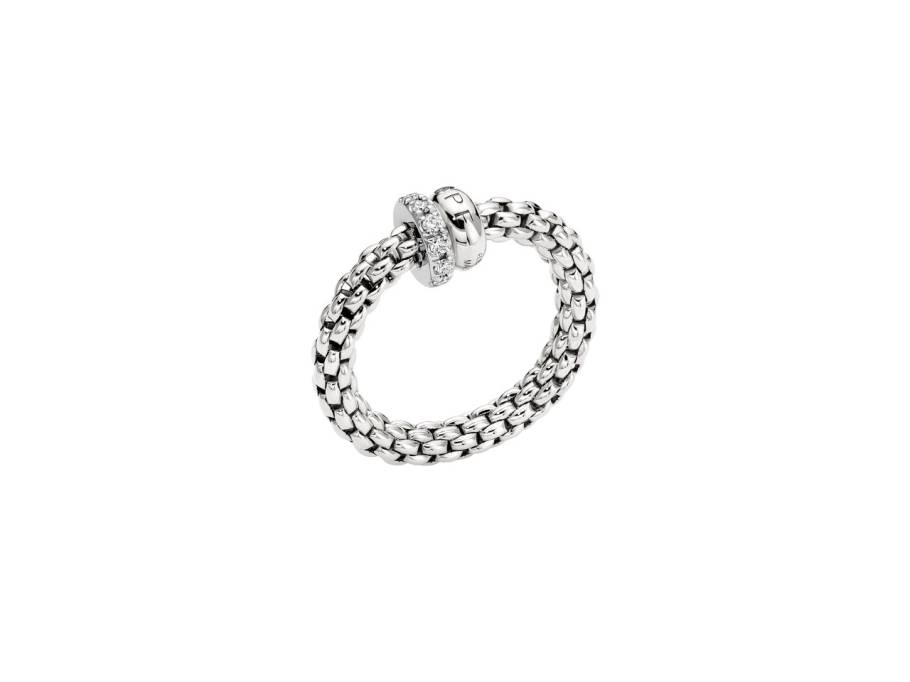 Solo Flex'it Ring Weißgold M mit Brillanten 0,170ct flexibel