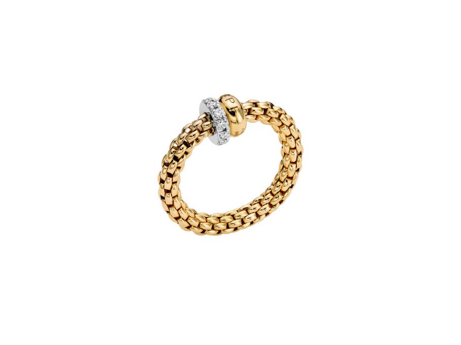 Solo Flex'it Ring Gelbgold M mit Brillanten 0,170ct flexibel