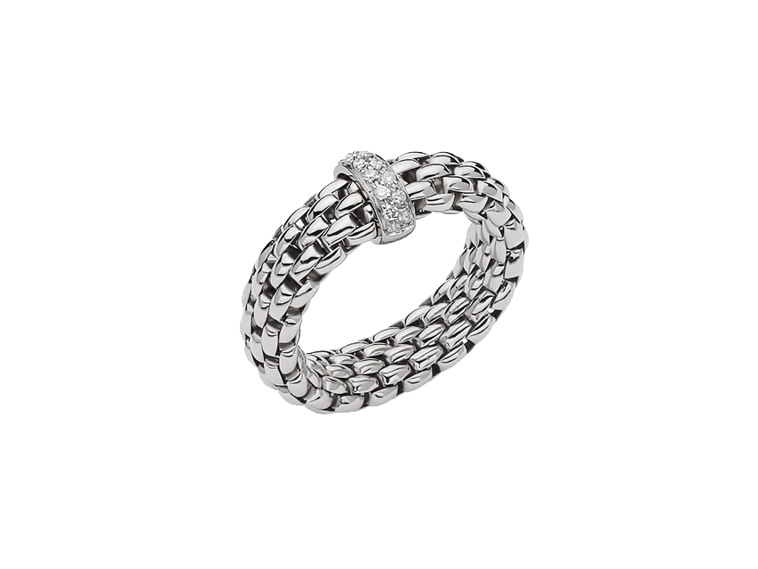 FlexIt Vendôme Ring Weißgold Weite M Brillanten 0,100ct flexibel