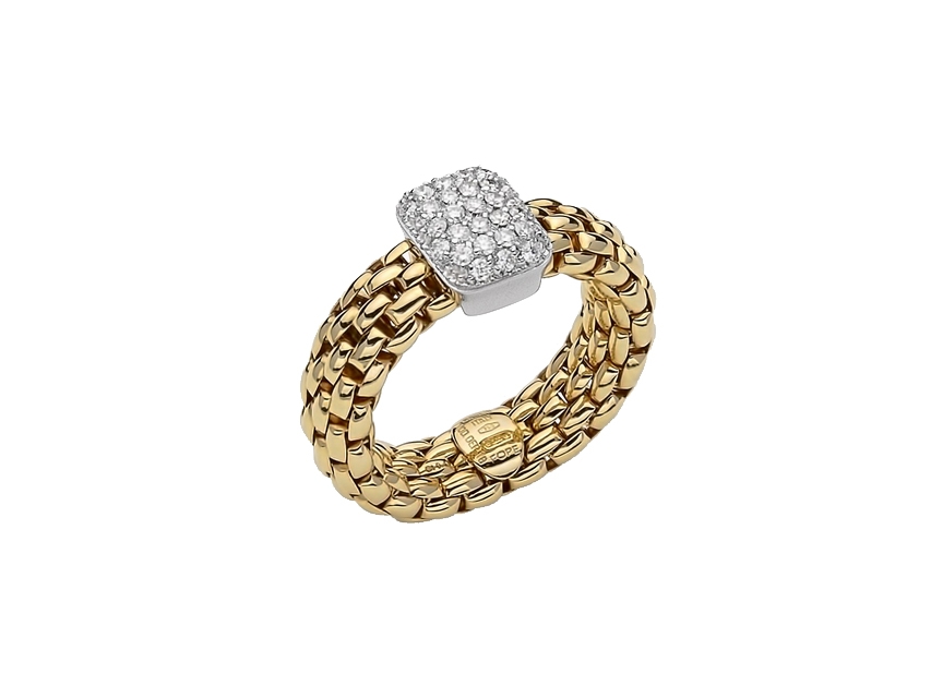 FlexIt Vendôme Ring  Gelbgold Weite M Brillanten 0,410ct flexibel