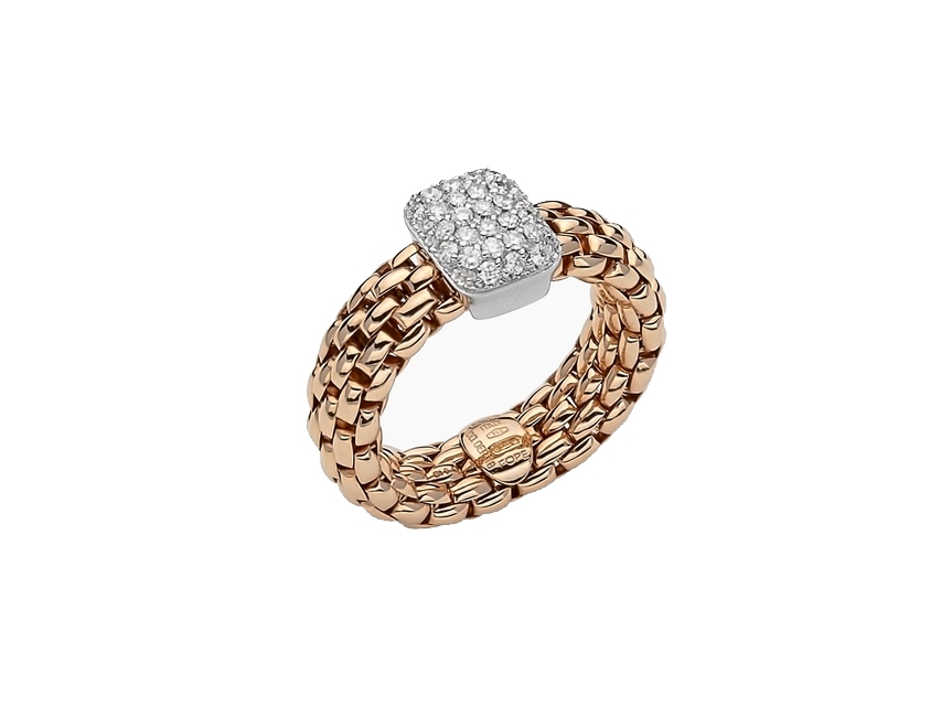 FlexIt Vendôme Ring Roségold Weite M Brillanten 0,410ct flexibel
