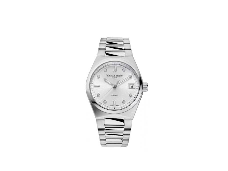 Highlife Ladies Quarz Edelstahl 31mm silberfarbenes Zifferblatt Metallband
