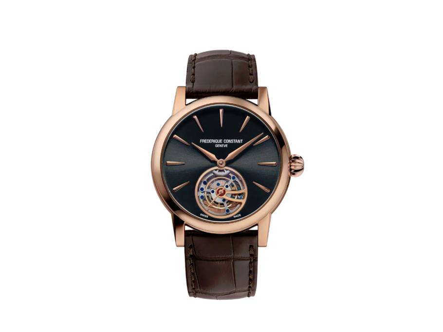 Classic Tourbillon Manufacture Limited Edition Automatik Roségold 39mm dunkles Zifferblatt braunes Lederband